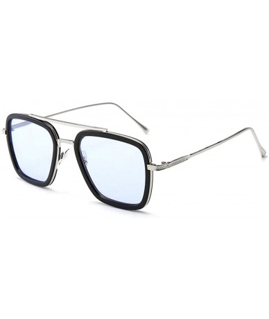 Square Sunglasses sunglasses Europe and the United States square men's flat mirror sunglasses sunglasses - CD18X2X2K3X $58.16