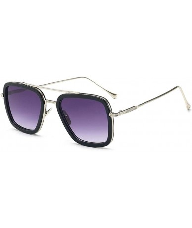 Square Sunglasses sunglasses Europe and the United States square men's flat mirror sunglasses sunglasses - CD18X2X2K3X $58.16