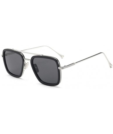 Square Sunglasses sunglasses Europe and the United States square men's flat mirror sunglasses sunglasses - CD18X2X2K3X $58.16