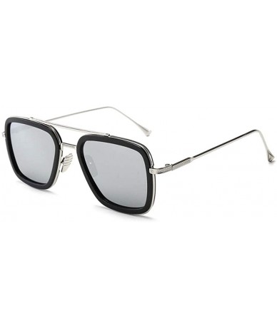 Square Sunglasses sunglasses Europe and the United States square men's flat mirror sunglasses sunglasses - CD18X2X2K3X $58.16