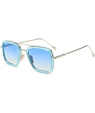 Square Sunglasses sunglasses Europe and the United States square men's flat mirror sunglasses sunglasses - CD18X2X2K3X $58.16