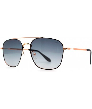 Round p642 Classic Square Style- Polarized & Ultra Lightweight Metal Frame- for Men 100% UV Protection. - CC192TH2D6H $44.06