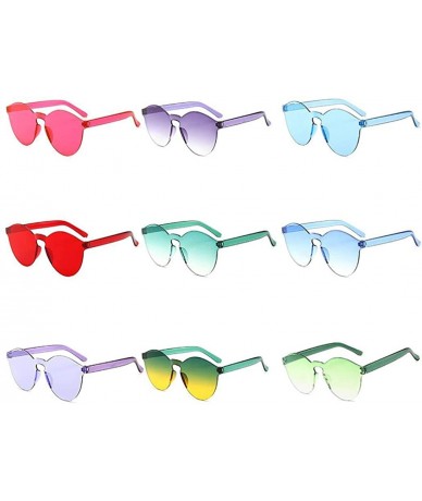 Round Unisex Fashion Candy Colors Round Outdoor Sunglasses Sunglasses - Rose Red - CX199I6I5NY $29.66