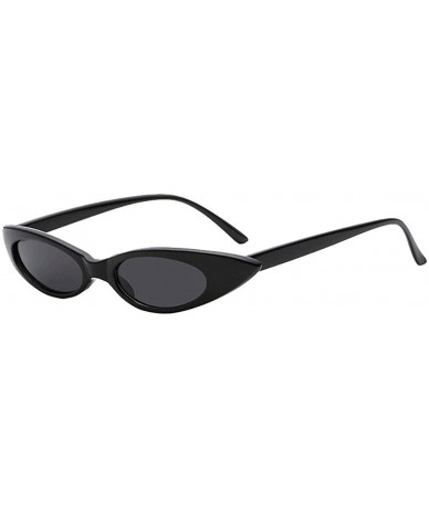 Oval Retro Vintage Clout Cat Unisex Sunglasses Rapper Oval Shades Grunge Glasses - CQ18O3S9OEH $16.67