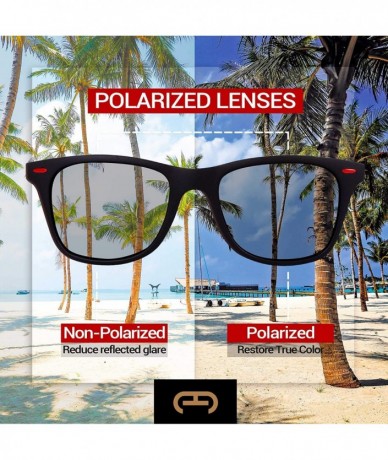 Round p642 Classic Square Style- Polarized & Ultra Lightweight Metal Frame- for Men 100% UV Protection. - CC192TH2D6H $44.06