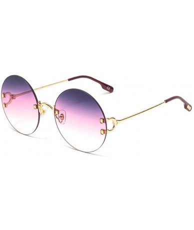 Rimless 2020 New Fashion Rimless Sunglasses Women Fashion Round Sun Glasses Ladies Outdoor Travel UV400 - C51938OKCS7 $26.25