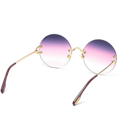 Rimless 2020 New Fashion Rimless Sunglasses Women Fashion Round Sun Glasses Ladies Outdoor Travel UV400 - C51938OKCS7 $26.25