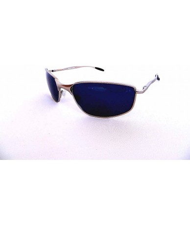 Rectangular New Promotional Metal Polarized Sunglasses - Dark Grey Lens - Silver - CG11E735O1D $20.75