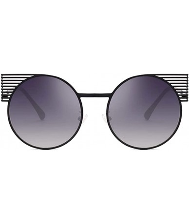 Square Unisex Vintage Round Metal Frame Tinted Lenses Sunglasses UV400 - Black Gray - CB18NNI68SG $18.80