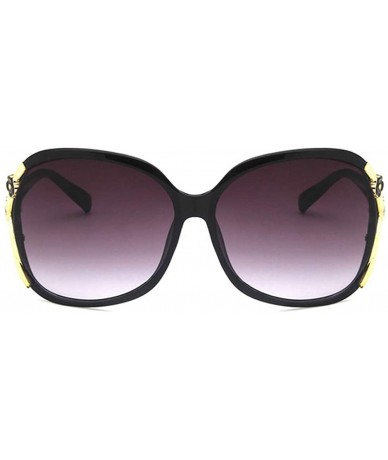 Oval Women Sunglasses Retro Black Drive Holiday Oval Non-Polarized UV400 - Black - C118RLXW054 $17.57