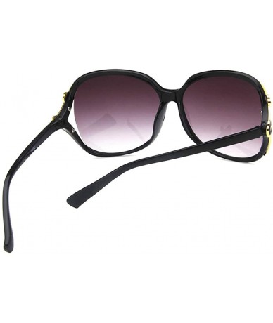 Oval Women Sunglasses Retro Black Drive Holiday Oval Non-Polarized UV400 - Black - C118RLXW054 $17.57