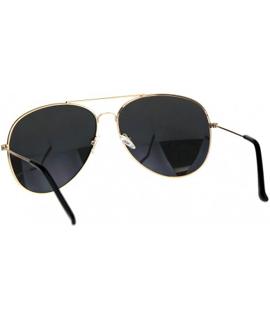 Aviator Aviator Sunglasses Oversized Gold Metal Frame Mirror Lens UV 400 - Gold - CC18DCGEU5O $19.01