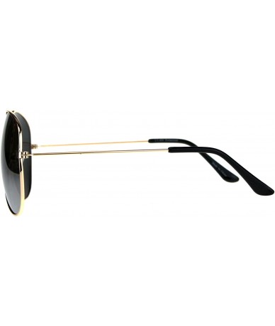 Aviator Aviator Sunglasses Oversized Gold Metal Frame Mirror Lens UV 400 - Gold - CC18DCGEU5O $19.01