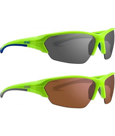 Sport Golf Sport Sunglasses Lime and Blue with Smoke Lens and Lime and Grey with Amber Lens - C718XL5NH96 $52.11