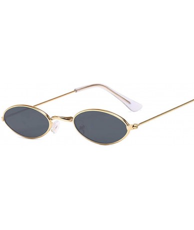 Round Luxury Small Oval Mirror Sunglasses Women Brand Designer Lady Round Sun Glasses Female Street Beat Eyeglasses - CX198ZO...