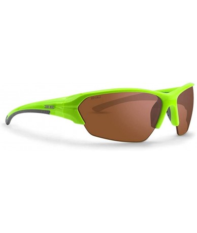 Sport Golf Sport Sunglasses Lime and Blue with Smoke Lens and Lime and Grey with Amber Lens - C718XL5NH96 $52.11