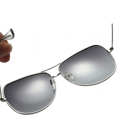 Butterfly Sunglasses Polarized Antiglare Anti ultraviolet Travelling - Silvery - C118WG89DK0 $47.92