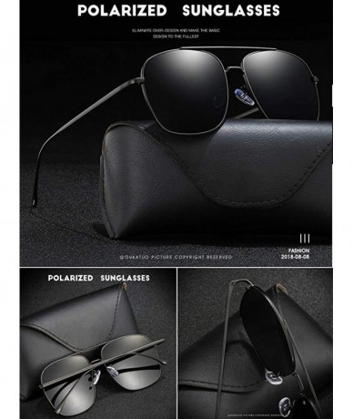 Sport Discolor Polarized Sunglasses Mens Driving Metal Oval Women UV400 Protection Dark Glasses - CY18RDNANXR $29.63