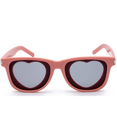 Rectangular Square Glasses Heart-Shaped Lens Sunglasses Women Stylish Love Eyeglasses - Pink - CW18SCQ6UA6 $20.43