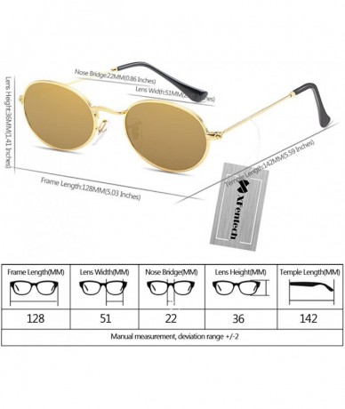 Round New Women's Eyewear Metal Frame Round Retro UV 400 Sunglasses - Gold Frame Gold Lens - CR18DOZHYSR $18.30