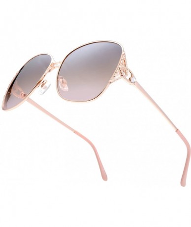 Oval Classic Crystal Elegant Women Beauty Design Sunglasses Gift Box - L152-gold - CR18M0SI7LE $39.93