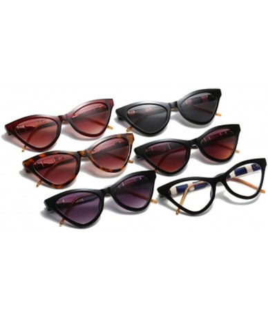 Cat Eye Cat Eye Sunglasses for Women with Colorblock Frame TR Leg Gradient Color Lens UV Protection - C6 Black - CU190HESR30 ...