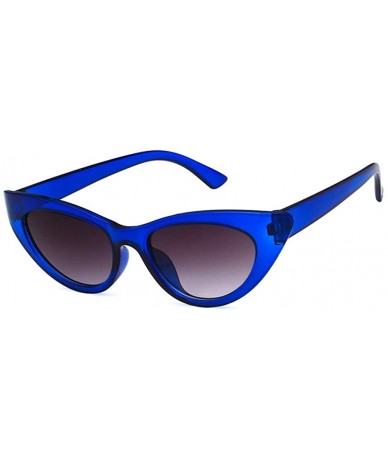 Oval Unisex Sunglasses Retro Blue Grey Drive Holiday Oval Non-Polarized UV400 - Blue Grey - CF18RKGZIYY $16.41