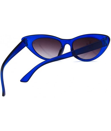 Oval Unisex Sunglasses Retro Blue Grey Drive Holiday Oval Non-Polarized UV400 - Blue Grey - CF18RKGZIYY $16.41