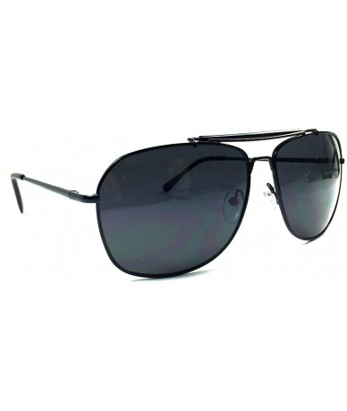 Aviator Classic Outdoorsman Aviator Sunglasses w/Brow Bar - Black Frame - CT17YCSCLDK $18.17