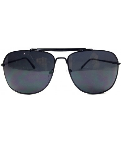 Aviator Classic Outdoorsman Aviator Sunglasses w/Brow Bar - Black Frame - CT17YCSCLDK $18.17