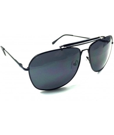 Aviator Classic Outdoorsman Aviator Sunglasses w/Brow Bar - Black Frame - CT17YCSCLDK $18.17