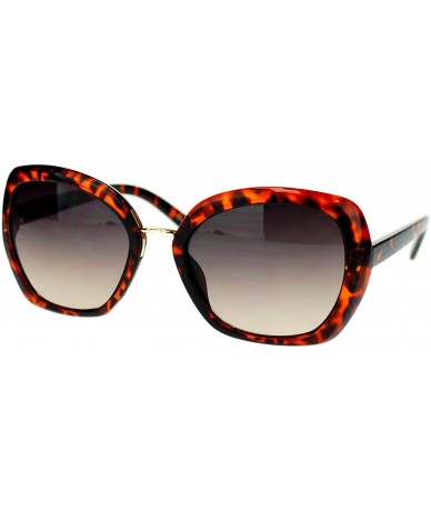 Rectangular Womens Rectangular Metal Bridge Butterfly Designer Fashion Sunglasses - Tortoise - C211NV5P1K7 $20.44