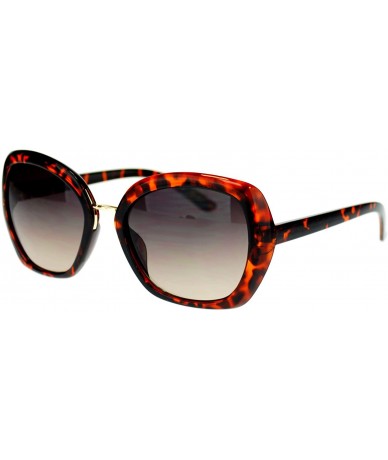 Rectangular Womens Rectangular Metal Bridge Butterfly Designer Fashion Sunglasses - Tortoise - C211NV5P1K7 $20.44