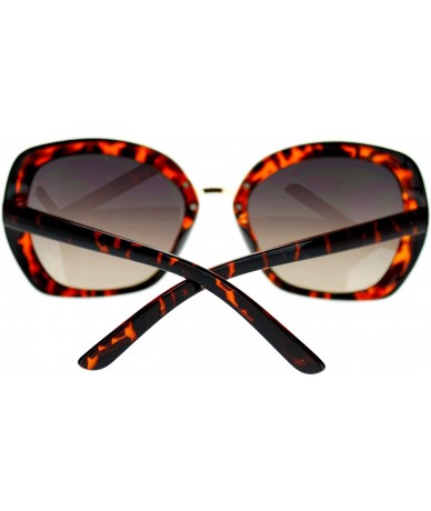 Rectangular Womens Rectangular Metal Bridge Butterfly Designer Fashion Sunglasses - Tortoise - C211NV5P1K7 $20.44