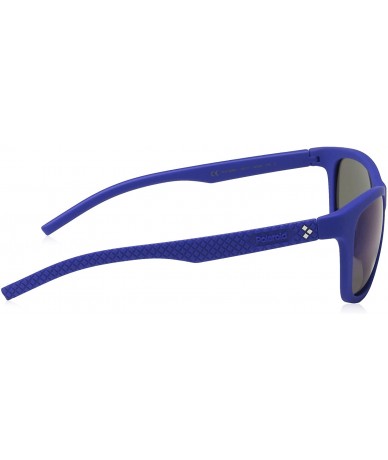 Rectangular Men's Pld7008/N Rectangular Sunglasses - Blue - C412N8ST9EX $78.02