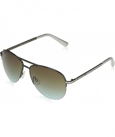 Shield Men's 5020SP Classic Semi-Rimless Metal Aviator Sunglasses with 100% UV Protection 70 mm - Gun Grey - CV18NN3UMWX $42.35