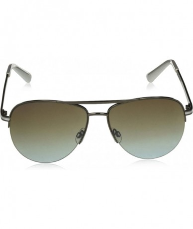 Shield Men's 5020SP Classic Semi-Rimless Metal Aviator Sunglasses with 100% UV Protection 70 mm - Gun Grey - CV18NN3UMWX $42.35