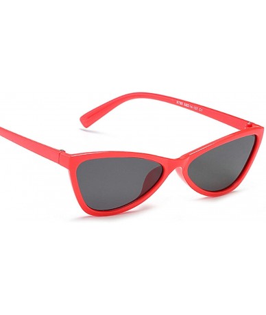 Oversized Retro Cat's Eye Sunglasses for women PC AC UV400 Sunglasses - Red Gray - C318T4A33NG $28.16