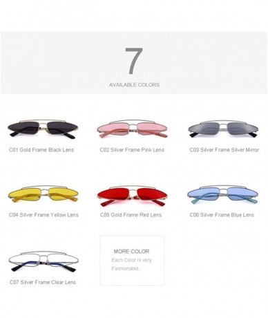 Aviator DESIGN Women Small Frame Cat Eye Sunglasses Retro Style C04 Yellow - C04 Yellow - CZ18YZSC9ZG $30.53