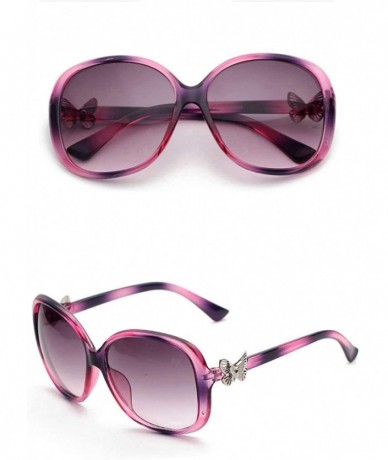 Oversized Retro Classic Butterfly Sunglasses for Women Plate Resin UV400 Sunglasses - Purple - C118SAS0W2N $27.68