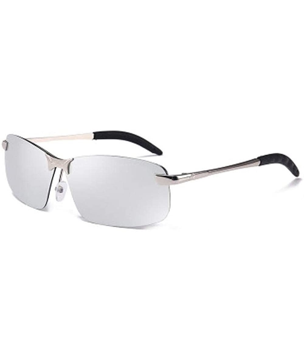 Square Sports driving fashion polarized sunglasses square men's polarized sunglasses discolored sunglasses - C6190N2Y7WM $57.16