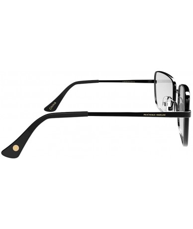 Aviator "Matrix" Blue Light Blocking Eyewear - Jet Black - CQ18S8NS3ID $67.81