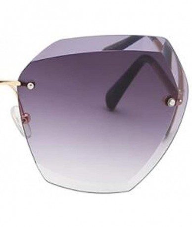 Aviator Fashion classic sunglasses - multi-color frameless trim sunglasses - A - CZ18RU022A2 $82.19