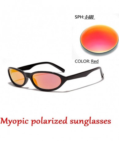 Oval 2019 new custom myopia polarized sunglasses ladies reflective red film oval polarized sunglasses - CN18UL05Y02 $55.58