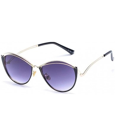 Cat Eye Cat Eye Fashion Sunglasses - Metal Frame PC Frame Material Sunglasses - B - CI18S797WHH $73.29