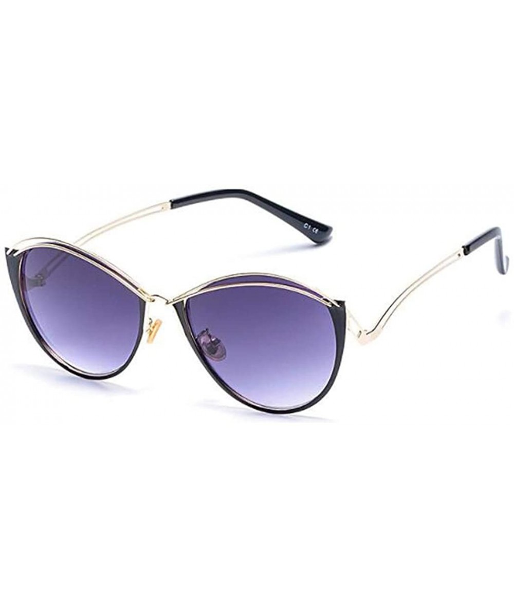 Cat Eye Cat Eye Fashion Sunglasses - Metal Frame PC Frame Material Sunglasses - B - CI18S797WHH $73.29