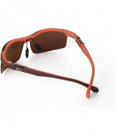 Rimless Unisex Polarized Sunglasses UV400 Protection Designer Sun Glasses for Man/Women - Brown-4 - CO18DA2OLYT $17.36