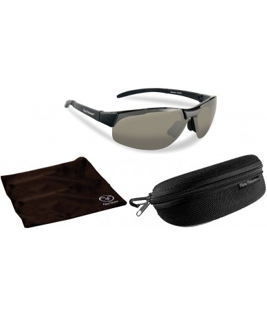 Sport Maverick Polarized Sunglasses Bundle Kit - Matte Black- Smoke - CZ127QYDIRB $44.93