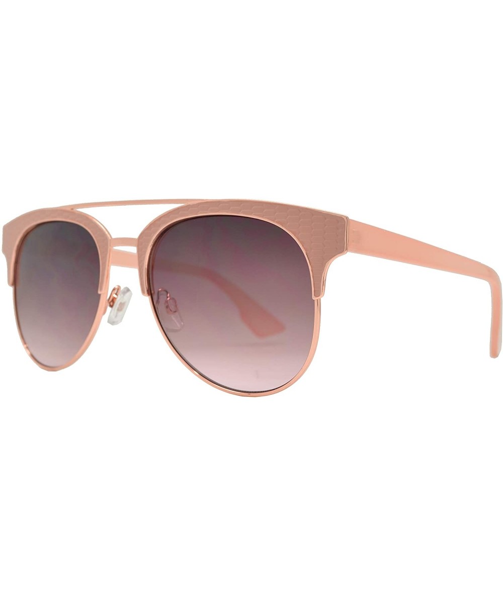 Aviator Vintage Retro Women Round Aviator Sunglasses - UV Protection - Pink + Pink Lens - CI18HL2YDOC $25.26