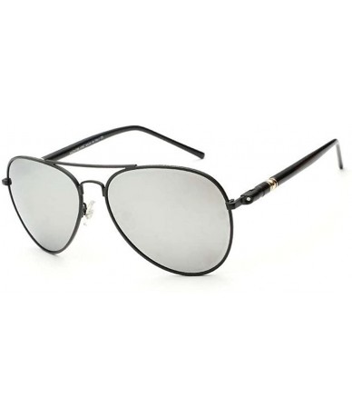 Aviator Fishing glasses polarized sunglasses outdoor riding - Silver - CJ12JH974EV $53.64